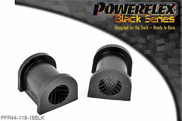 PFR44-119-18BLK, Mitsubishi Lancer Evolution 4-5-6 RS/GSR Rear Anti Roll Bar Mounting 18mm, Fits EVO 6 RS 18mm, 2 stuk(s) benodigd  per auto, 2 stuk(s) in verpakking, prijs per set van 2 stuk(s)