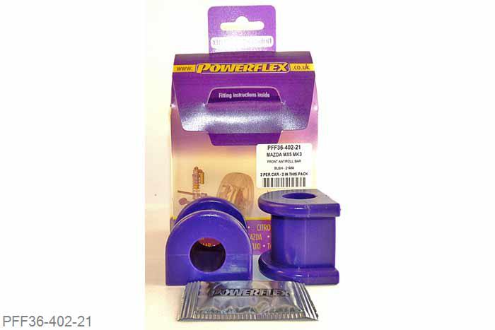 PFF36-402-21, Mazda MX5 NC (2005-2015), Front Anti Roll Bar Bush 21mm  21mm, 2 stuk(s) benodigd  per auto, 2 stuk(s) in verpakking, prijs per set van 2 stuk(s)