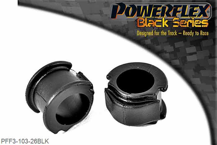 PFF3-103-26BLK, Audi S/RS 80, 90 Quattro inc Avant (1992-1996), S2 inc Avant B4, RS2 B4 (1994-1996) Front Anti Roll Bar Mount 26mm,  26mm, 2 stuk(s) benodigd  per auto, 2 stuk(s) in verpakking, prijs per set van 2 stuk(s)
