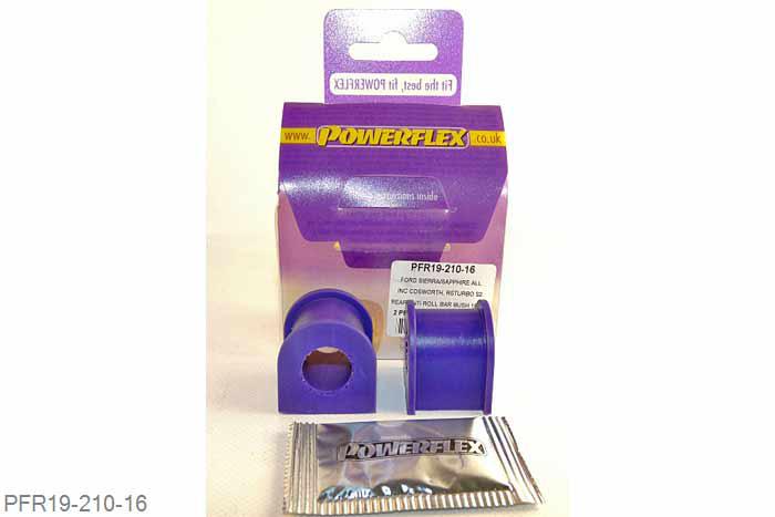 PFR19-210-16, Ford Sapphire Cosworth 2WD, Rear Anti-Roll Bar Mounting Bush 16mm  16mm, 2 stuk(s) benodigd  per auto, 2 stuk(s) in verpakking, prijs per set van 2 stuk(s)