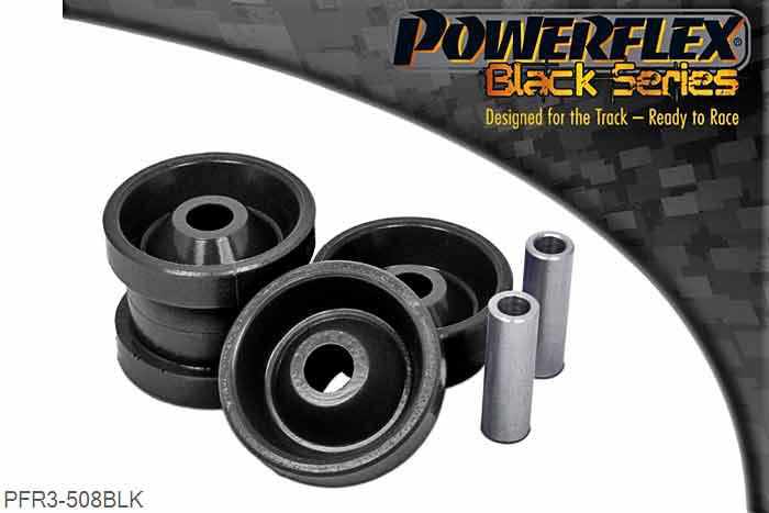 PFR3-508BLK, VW Golf MK4 (1997 - 2004) R32/4motion Rear Trailing Arm Front Bush, This part replaces OE number: 1J0505171B. Also fits VW New Beetle Mk1 and Skoda Octavia MK1 4WD models. To adjust the vehicles rear toe angle, please use PFR3-508G., 2 stuk(s) benodigd  per auto, 2 stuk(s) in verpakking, prijs per set van 2 stuk(s)
