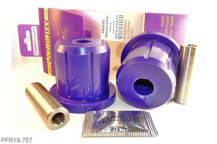 PFR19-707, Ford Fiesta Mk4 (1995 - 1999) and Mk5 (1999 - 2002), Rear Beam Mounting Bush Please measure the rear beam bush on the KA to identify which bush you need to order, this bush has a diameter of 63mm, PFR19-606 has a diameter of 48.5mm., 2 stuk(s) benodigd  per auto, 2 stuk(s) in verpakking, prijs per set van 2 stuk(s)