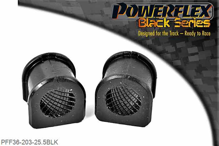 PFF36-203-25.5BLK, Mazda Mazda3 (2004-2009) Front Anti Roll Bar Mount 25.5mm, MPS Only, Fits MPS Models 25.5 mm, 2 stuk(s) benodigd  per auto, 2 stuk(s) in verpakking, prijs per set van 2 stuk(s)