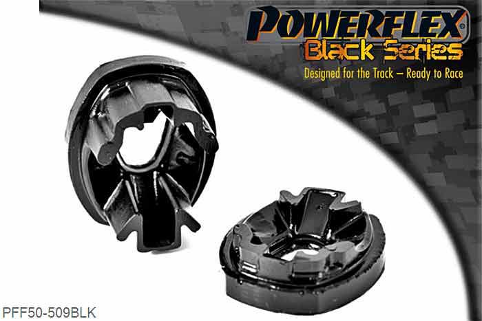 PFF50-509BLK, Peugeot 207 Rear Lower Engine Mount Insert, Fits Petrol Turbo Engine Models Only (including GT, GTi, Rallye & RC). Inserts for the rear lower engine mount larger bush., 1 stuk(s) benodigd  per auto, 1 stuk(s) in verpakking, prijs per set van 1 stuk(s)