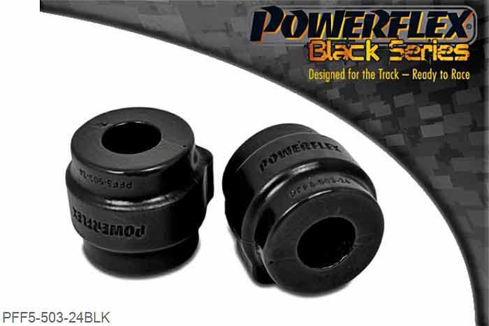 PFF5-503-24BLK, BMW E39 5 Series 520 to 530 Touring Front Anti Roll Bar Mounting Bush 24mm, This bush fits E39 5 series non M sport suspension models and E38 7 series. 24mm, 2 stuk(s) benodigd  per auto, 2 stuk(s) in verpakking, prijs per set van 2 stuk(s)