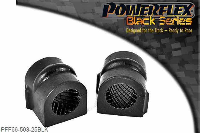 PFF66-503-25BLK, Fiat Croma (2005 - 2011) Front Anti Roll Bar Mounting Bush 25mm, This replaces the original single piece design. For the 2 piece design please use PFF80-1203-* 25mm, 2 stuk(s) benodigd  per auto, 2 stuk(s) in verpakking, prijs per set van 2 stuk(s)