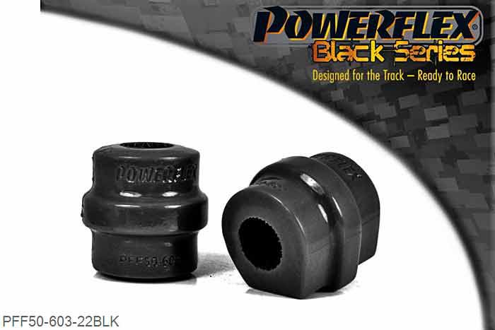 PFF50-603-22BLK, Citroen C4 (2004-2014) Front Anti Roll Bar Bush 22mm, This bush replaces standard bush part number 5094.88 or 5094.E0.  Measure bar diameter and select correct size for your car. 22mm, 2 stuk(s) benodigd  per auto, 2 stuk(s) in verpakking, prijs per set van 2 stuk(s)