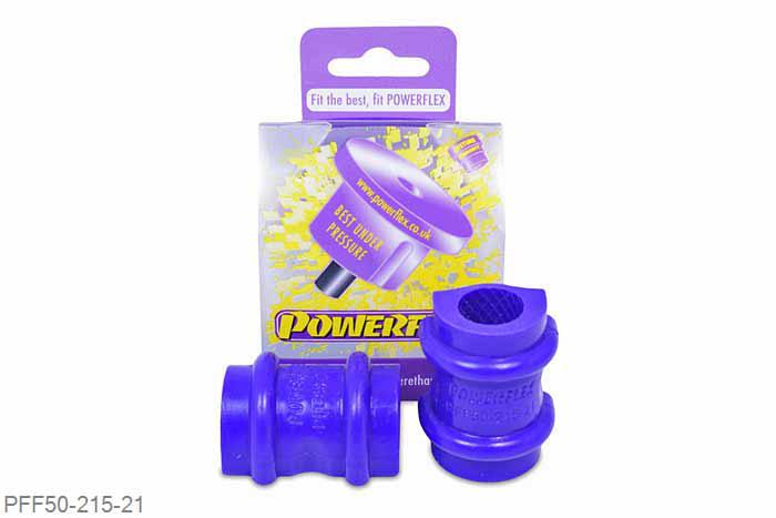PFF50-215-21, Peugeot 205 Gti and 309 Gti, Anti Roll Bar Bush 21mm The 21mm bush fits the cast bracket as fitted to the 309GTi only. Other diameter bars use a pressed steel bracket. This part replaces OE part number: 5094.50 and 5094.51 - 309 GTi uses a 21mm roll bar. Please check size before ordering. 21mm, 2 stuk(s) benodigd  per auto, 2 stuk(s) in verpakking, prijs per set van 2 stuk(s)