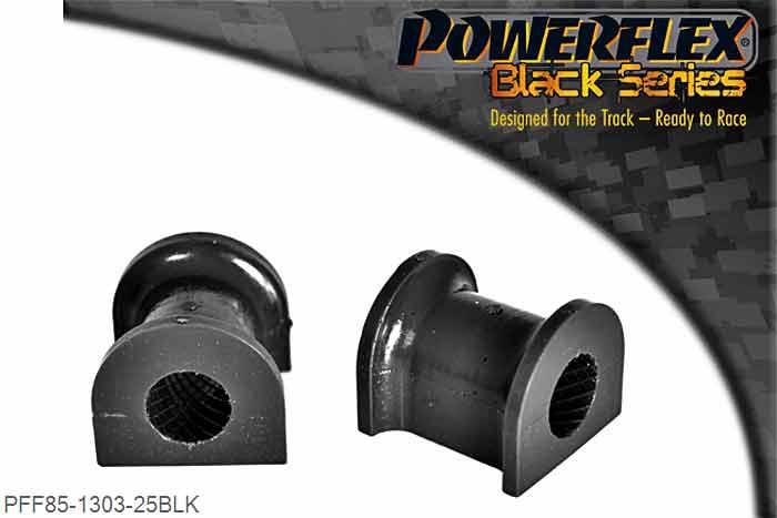 PFF85-1303-25BLK, VW T5 Transporter (2003 -) Front Anti Roll Bar Bush 25mm,  25mm, 2 stuk(s) benodigd  per auto, 2 stuk(s) in verpakking, prijs per set van 2 stuk(s)