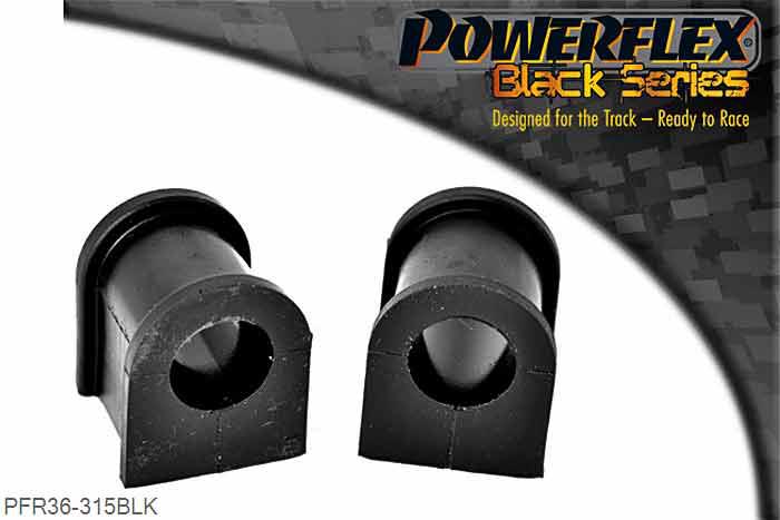 PFR36-315BLK, Mazda RX-7 Generation 3 and 4 (1992-2002) Rear Anti Roll Bar Bush 18mm,  18mm, 2 stuk(s) benodigd  per auto, 2 stuk(s) in verpakking, prijs per set van 2 stuk(s)