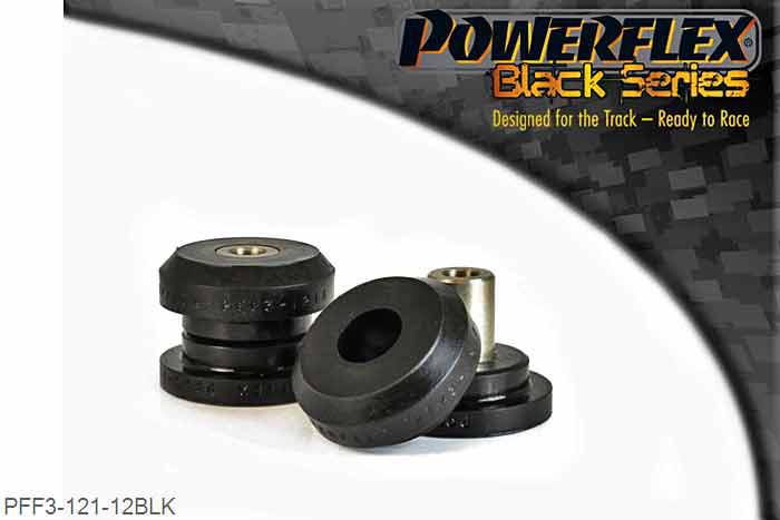 PFF3-121-12BLK, Audi 80, 90 inc Avant (1973 - 1996) Front Subframe Rear Bush 12mm, Check bolt diameter, this bush uses a 12mm bolt. For bushes which have a 10mm bolt use PFF3-121-10. It replaces OE part number 8A0 199 419A. 12mm Bore Sleeve, 2 stuk(s) benodigd  per auto, 2 stuk(s) in verpakking, prijs per set van 2 stuk(s)