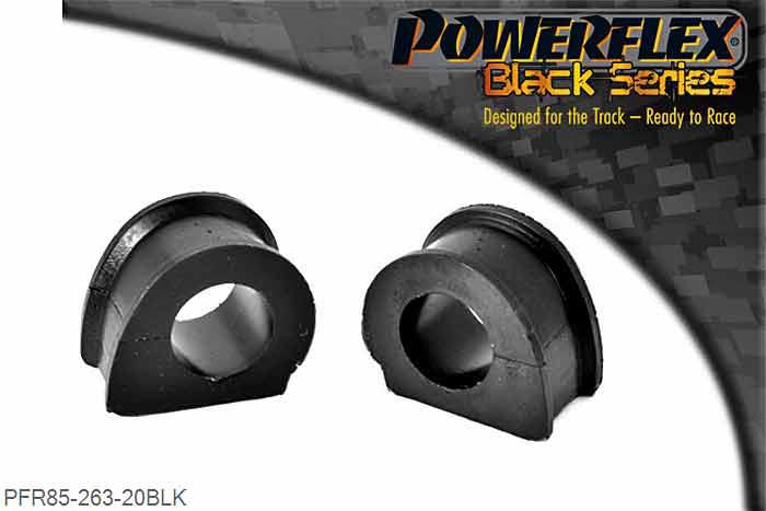 PFR85-263-20BLK, VW Golf Mk3 4WD Syncro (1993 - 1997) Rear Anti Roll Bar Inner Bush 20mm,  20mm, 2 stuk(s) benodigd  per auto, 2 stuk(s) in verpakking, prijs per set van 2 stuk(s)