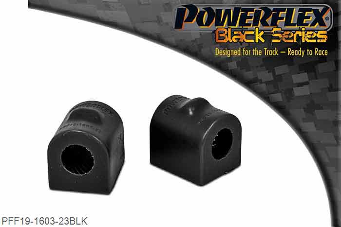 PFF19-1603-23BLK, Ford Focus Mk3 ST Front Anti Roll Bar To Chassis Bush 23mm, Please check bar diameter before ordering. Replaces Ford part numbers 1478582, 1683481, 1686183, 1715440, , 1718026, 1872133. Land Rover part number LR030743 23mm, 2 stuk(s) benodigd  per auto, 2 stuk(s) in verpakking, prijs per set van 2 stuk(s)
