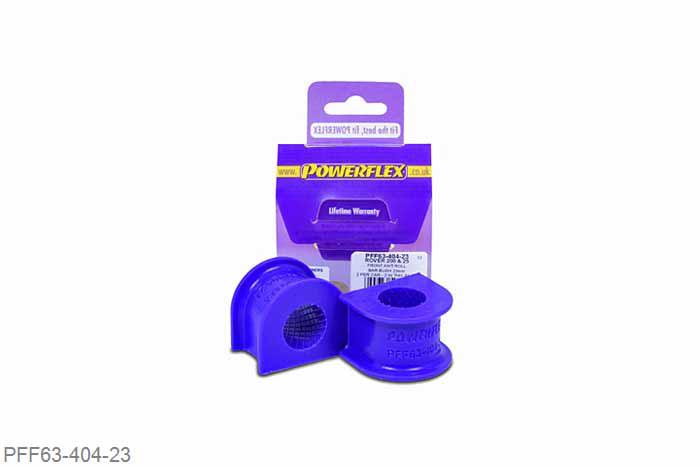 PFF63-404-23, Rover 75, Front Anti Roll Bar Mounts 23mm Rover 220 Turbo front roll bar size is 23mm. For KV6 and M47R models ARB bushes are 24mm in diameter and K1.8 models are 23mm in diameter. 23mm, 2 stuk(s) benodigd  per auto, 2 stuk(s) in verpakking, prijs per set van 2 stuk(s)