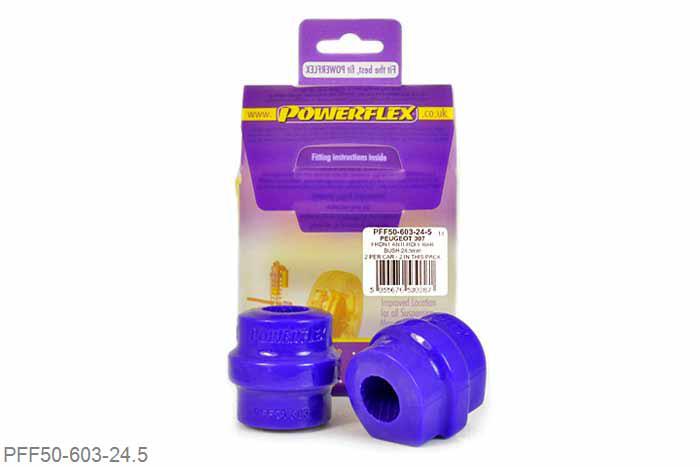 PFF50-603-24.5, Citroen C4 (2004-2014), Front Anti Roll Bar Bush 24.5mm This bush replaces standard bush part number 5094.E6.  Measure bar diameter and select correct size for your car. 24.5mm, 2 stuk(s) benodigd  per auto, 2 stuk(s) in verpakking, prijs per set van 2 stuk(s)