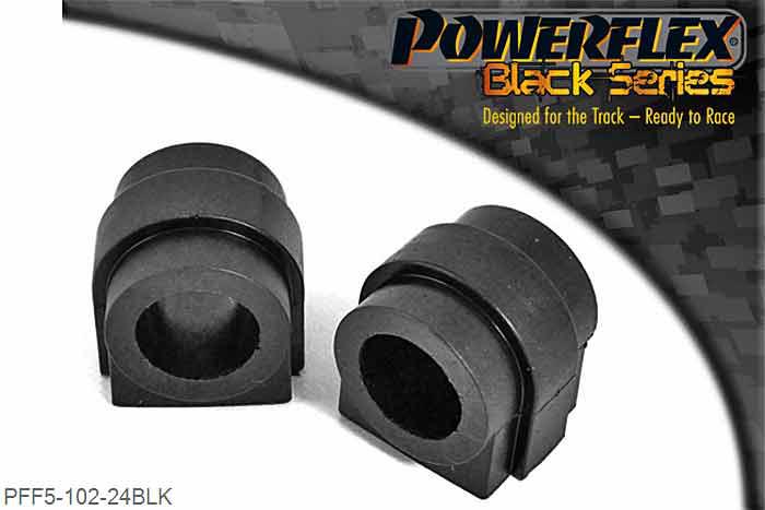 PFF5-102-24BLK, Mini Mini Generation 1 (R50/52/53) (2000 - 2006) Front Anti Roll Bar Bush 24mm, OE Nr 31356758302 - Please check anti roll bar diameter before ordering 24mm, 2 stuk(s) benodigd  per auto, 2 stuk(s) in verpakking, prijs per set van 2 stuk(s)