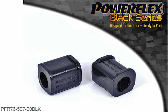 PFR76-507-20BLK, Toyota MR2 SW20 REV 2 to 5 (1991 - 1999) Rear Anti Roll Bar Bush 20mm, This bush replaces OEM Part Number: 48818-17140 20mm, 2 stuk(s) benodigd  per auto, 2 stuk(s) in verpakking, prijs per set van 2 stuk(s)