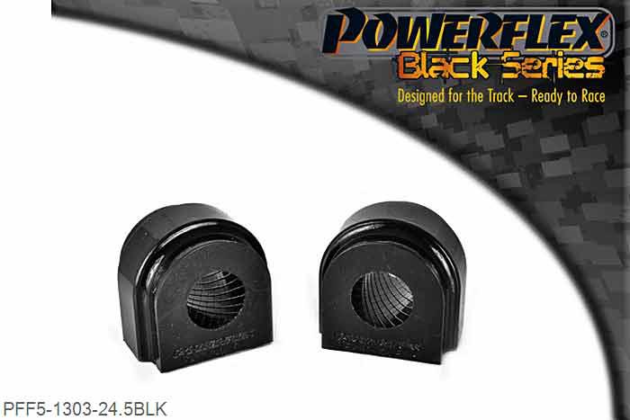 PFF5-1303-24.5BLK, Mini Mini Generation 3 (F56) (2014 on) Front Anti Roll Bar Bush 24.5mm, This bush fits BMW anti roll bar part number 31306859880 and fits into bracket part number 33506861149. 24.5mm, 2 stuk(s) benodigd  per auto, 2 stuk(s) in verpakking, prijs per set van 2 stuk(s)
