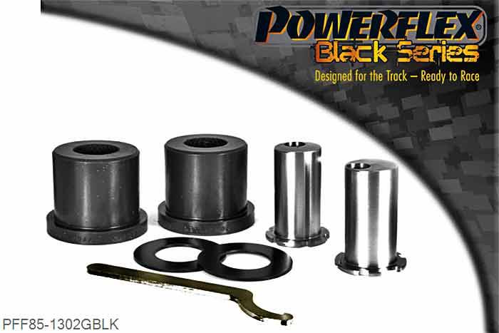 PFF85-1302GBLK, VW T5 Transporter (2003 -) Front Arm Rear Bush, Caster Adjustable, This bush allows +/- 0.6 degrees of caster adjustment.  For a non adjustable bush use PFF85-1302BLK. Oe Nr 7H0407182, 2 stuk(s) benodigd  per auto, 2 stuk(s) in verpakking, prijs per set van 2 stuk(s)