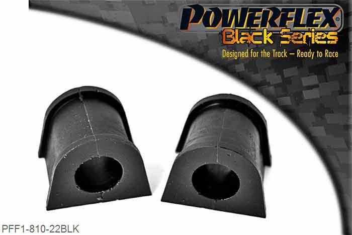 PFF1-810-22BLK, Alfa Romeo 147 (2000-2010), 156 (1997-2007), GT (2003-2010) Front Anti Roll Bar Bush 22mm,  22mm, 2 stuk(s) benodigd  per auto, 2 stuk(s) in verpakking, prijs per set van 2 stuk(s)