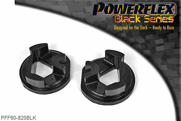 PFF60-820BLK, Renault Clio III Sport 197/200 (2005 - 2012) Lower Engine Mount Insert, Fits Clio III Sport & Megane II Sport models inc RS. - This is an insert that fits into and fills voids in the original rubber bush in lower engine mount OE part numbers: 8200042454. This mount is rubber coated. it has been  superseded with an alloy extruded bracket part number 82 00 777 542 the insert wont fit the later part., 1 stuk(s) benodigd  per auto, 1 stuk(s) in verpakking, prijs per set van 1 stuk(s)