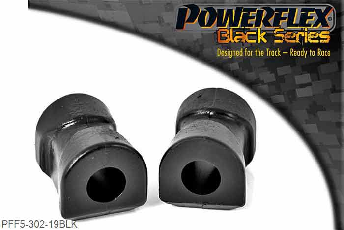 PFF5-302-19BLK, BMW E30 3 Series (1982 - 1991) Front Anti Roll Bar Bush 19mm,  19mm, 2 stuk(s) benodigd  per auto, 2 stuk(s) in verpakking, prijs per set van 2 stuk(s)