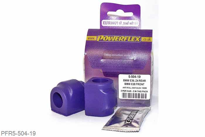 PFR5-504-19, BMW E36 3 Series (1990 - 1998), Rear Roll Bar Mounting Bush 19mm Please check anti roll bar diameter before ordering - Some part numbers may be described as for the rear but are also for the front anti roll bar on some models. It will not fit E24 6 series models built before 05/1982. 19mm, 2 stuk(s) benodigd  per auto, 2 stuk(s) in verpakking, prijs per set van 2 stuk(s)