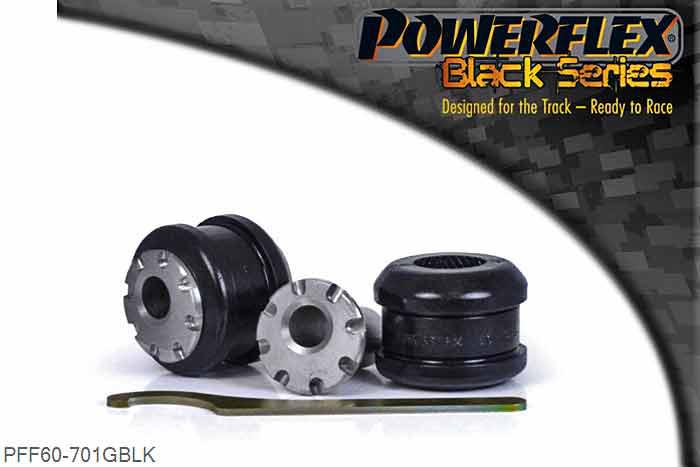 PFF60-701GBLK, Renault Megane III RS (2008 - ) Front Arm Front Bush Camber Adjustable, PFF60-701G Front Arm Front Bush Camber Adjustable provides 1.5 on-car adjustment of the vehicles front camber angles. This part replaces OE number: 545600005R and fits RS models only with a cast aluminium arm.  For a non-adjustable version of this bush, please use PFF60-701., 2 stuk(s) benodigd  per auto, 2 stuk(s) in verpakking, prijs per set van 2 stuk(s)