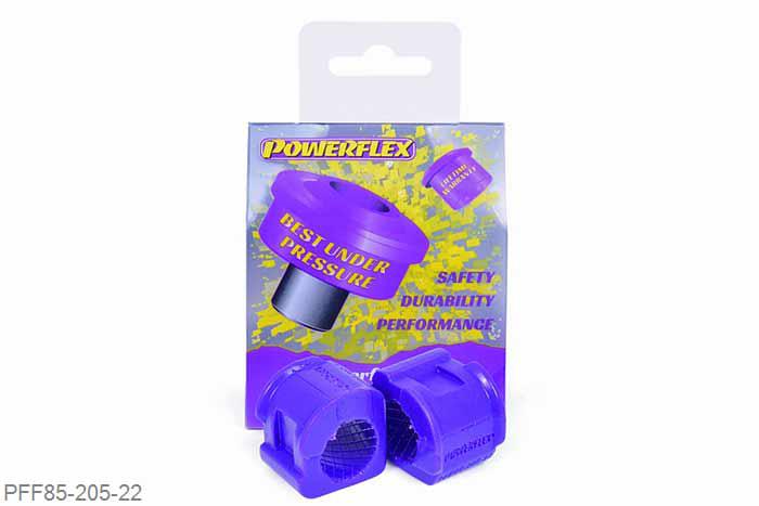 PFF85-205-22, VW Golf MK2 (1985 - 1992) 2WD, Front Anti Roll Bar Bush Eibach 22mm Fits cars with the Eibach 22mm front anti roll bar. 22mm, 2 stuk(s) benodigd  per auto, 2 stuk(s) in verpakking, prijs per set van 2 stuk(s)