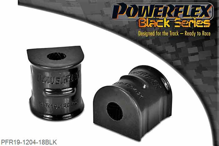 PFR19-1204-18BLK, Ford Focus MK2 Rear Anti Roll Bar To Chassis Bush 18mm,  18mm, 2 stuk(s) benodigd  per auto, 2 stuk(s) in verpakking, prijs per set van 2 stuk(s)