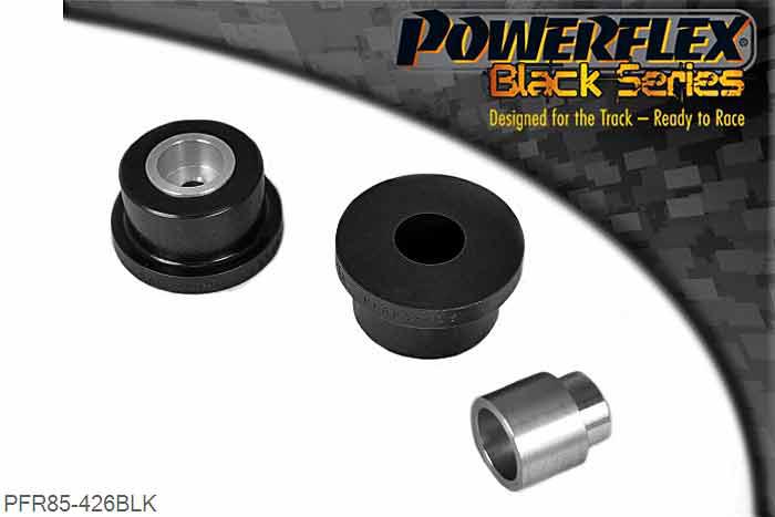PFR85-426BLK, VW Bora 4 Motion (1999-2005) Rear Diff Rear Mounting Bush, This part replaces OE number 1J0599257B and fits into subframe OE number 1J0505235F., 2 stuk(s) benodigd  per auto, 2 stuk(s) in verpakking, prijs per set van 2 stuk(s)
