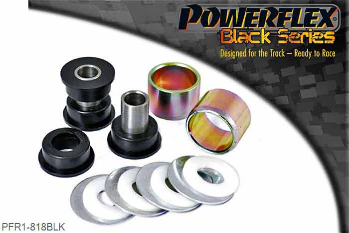 PFR1-818BLK, Alfa Romeo 147 (2000-2010), 156 (1997-2007), GT (2003-2010) Rear Tie Bar to Hub Bush, , 2 stuk(s) benodigd  per auto, 2 stuk(s) in verpakking, prijs per set van 2 stuk(s)