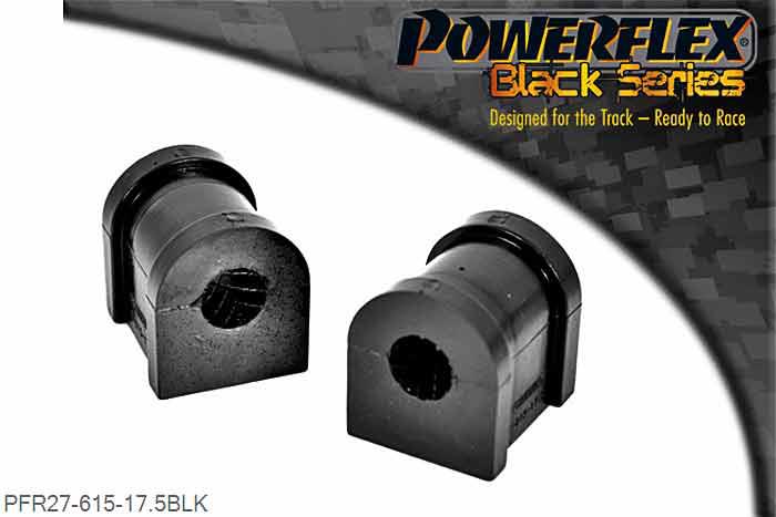 PFR27-615-17.5BLK, Jaguar XK, XKR - X150 (2006-) Rear Anti Roll Bar Bush 17.5mm,  17.5mm, 2 stuk(s) benodigd  per auto, 2 stuk(s) in verpakking, prijs per set van 2 stuk(s)