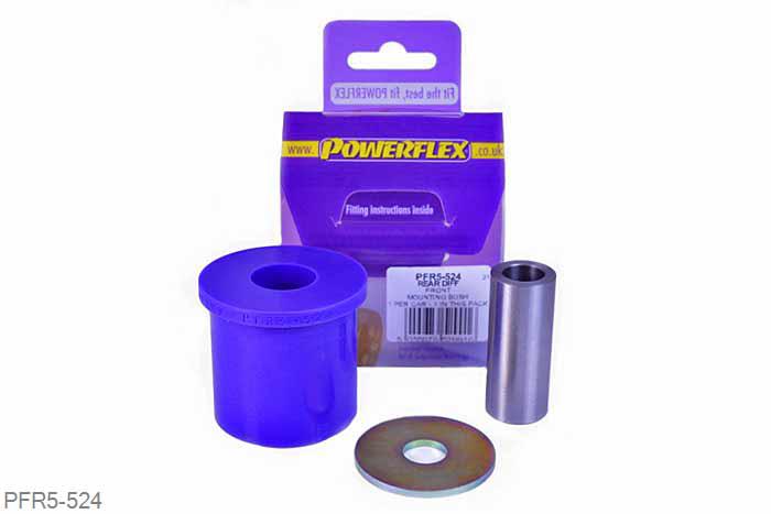 PFR5-524, BMW E39 5 Series 535 to 540 & M5, Rear Diff Front Mounting Bush This part replaces original BMW part number 33171090389 and fits against a flat mounting face of the diff. If the casing has a spigot use PFR5-525., 1 stuk(s) benodigd  per auto, 1 stuk(s) in verpakking, prijs per set van 1 stuk(s)
