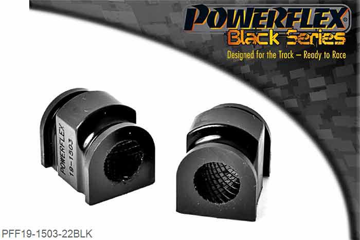 PFF19-1503-22BLK, Ford Fiesta Mk7 (2008-) Front Anti Roll Bar To Chassis Bush 22mm,  22mm, 2 stuk(s) benodigd  per auto, 2 stuk(s) in verpakking, prijs per set van 2 stuk(s)