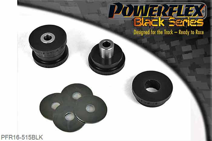 PFR16-515BLK, Fiat 500 (2007-) Rear Shock Absorber Top Mounting Bush, Replaces the top bush on the standard OE shock absorber including the Abarth models. Shock absorber OE part numbers 51857840, 51857841, 51857842, 51857843, 51860150, 51864833, 51957098, 5744631., 2 stuk(s) benodigd  per auto, 2 stuk(s) in verpakking, prijs per set van 2 stuk(s)
