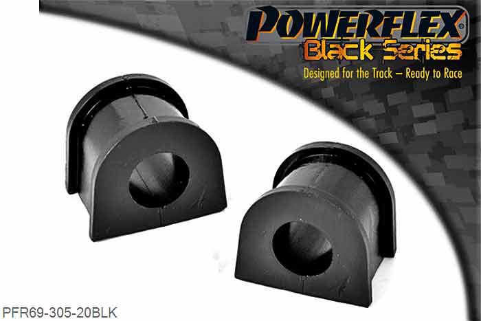 PFR69-305-20BLK, Subaru Legacy BL and BP (2003-2009) Rear Anti Roll Bar To Chassis Bush 20mm,  20mm, 2 stuk(s) benodigd  per auto, 2 stuk(s) in verpakking, prijs per set van 2 stuk(s)
