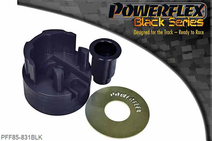 PFF85-831BLK, VW GOLF MK7 5G 2WD MULTI-LINK Front Lower Engine Mount Hybrid Bush (Large), PFF85-831 replaces the lower half of the original bush and includes an insert to fit into and fill the voids in the upper bush. This unique bush has been designed to be fitted without subframe removal from the vehicle and avoids associated wheel alignment costs. This part is a complete bush for OEM part number 5Q0198 037 A., 1 stuk(s) benodigd  per auto, 1 stuk(s) in verpakking, prijs per set van 1 stuk(s)