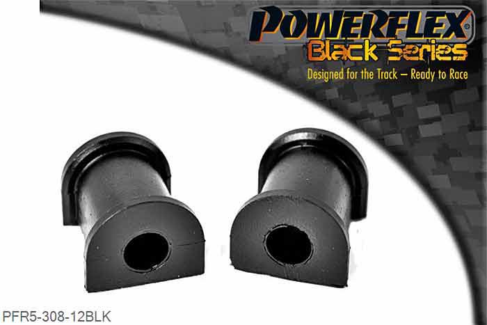 PFR5-308-12BLK, BMW E30 3 Series (1982 - 1991) Rear Roll Bar Mounting Bush 12mm,  12mm, 2 stuk(s) benodigd  per auto, 2 stuk(s) in verpakking, prijs per set van 2 stuk(s)