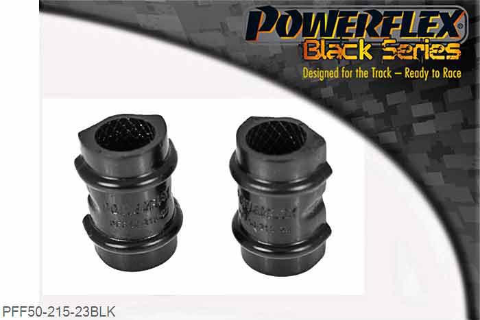 PFF50-215-23BLK, Peugeot 205 Gti and 309 Gti Anti Roll Bar Bush 23mm, This part replaces OE number: 5094.40 and 509440. - 309 GTi may have 22mm roll bar. Please check size before ordering. 23mm, 2 stuk(s) benodigd  per auto, 2 stuk(s) in verpakking, prijs per set van 2 stuk(s)