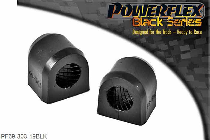 PF69-303-19BLK, Subaru Impreza Turbo, WRX and Sti (GD,GG 00 to 07) Rear Anti Roll Bar To Chassis Bush 19mm,  19mm, 2 stuk(s) benodigd  per auto, 2 stuk(s) in verpakking, prijs per set van 2 stuk(s)