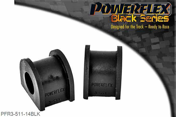 PFR3-511-14BLK, VW Golf MK4 (1997 - 2004) R32/4motion Rear Anti Roll Bar Mounting 14mm,  14mm, 2 stuk(s) benodigd  per auto, 2 stuk(s) in verpakking, prijs per set van 2 stuk(s)