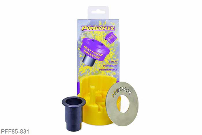 PFF85-831, Seat Leon MK3 5F (2013 -), Front Lower Engine Mount Hybrid Bush (Large) PFF85-831 replaces the lower half of the original bush OEM part number 5Q0198 037 A and includes an insert to fit into and fill the voids in the upper bush. This unique bush has been designed to be fitted without subframe removal from the vehicle and avoids associated wheel alignment costs., 1 stuk(s) benodigd  per auto, 1 stuk(s) in verpakking, prijs per set van 1 stuk(s)