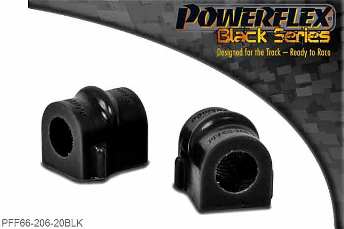 PFF66-206-20BLK, Saab 9-5 (1998-2010) YS3E Front Anti Roll Bar Mounting Bush 20mm,  20mm, 2 stuk(s) benodigd  per auto, 2 stuk(s) in verpakking, prijs per set van 2 stuk(s)