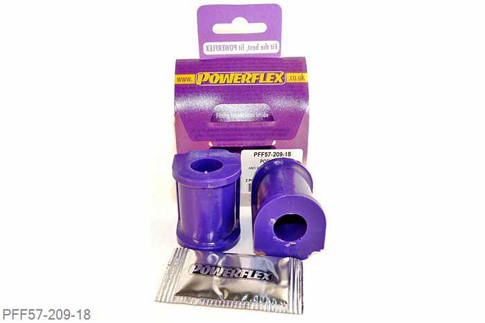 PFF57-209-18, Porsche 964 (1989 - 1994), Rear Anti Roll Bar Bush 18mm For 911 Classic models 1977 onwards only. For 911 Classic models 1974 to 1977 use 4 x PFR57-412-18. Please measure anti roll bar diameter before ordering. 18mm, 2 stuk(s) benodigd  per auto, 2 stuk(s) in verpakking, prijs per set van 2 stuk(s)