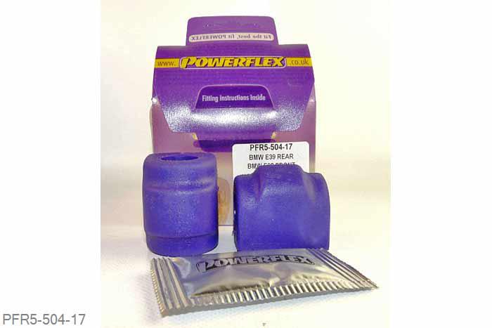 PFR5-504-17, BMW Z3 (1994 - 2002), Rear Anti Roll Bar Bush 17mm Please check anti roll bar diameter before ordering - Some part numbers may be described as for the rear but are also for the front anti roll bar on some models. 17mm, 2 stuk(s) benodigd  per auto, 2 stuk(s) in verpakking, prijs per set van 2 stuk(s)