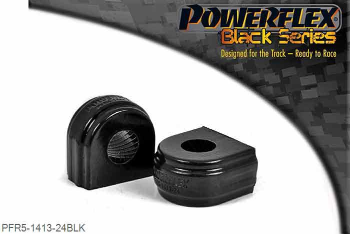 PFR5-1413-24BLK, BMW E70 X5 (2006-2013) Rear Anti Roll Bar Mounting Bush 24mm, This part fits models with a 24mm diameter Non Active Anti Roll Bar and replaces OE part number:33556776559. 24mm, 2 stuk(s) benodigd  per auto, 2 stuk(s) in verpakking, prijs per set van 2 stuk(s)