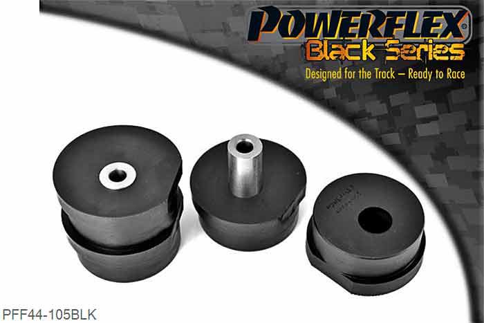 PFF44-105BLK, Mitsubishi Lancer Evolution 7-8-9 (inc 260) Front Upper Engine Mount, These mounts are for fast road/competition. These are harder and may cause a slight increase in engine vibration and noise. For road use, use PFF44-105R. - PFF44-105(R) is used twice on the vehicle. It is used for the Upper Engine Mount as well as the Upper Gearbox Mount, 2 stuk(s) benodigd  per auto, 2 stuk(s) in verpakking, prijs per set van 2 stuk(s)