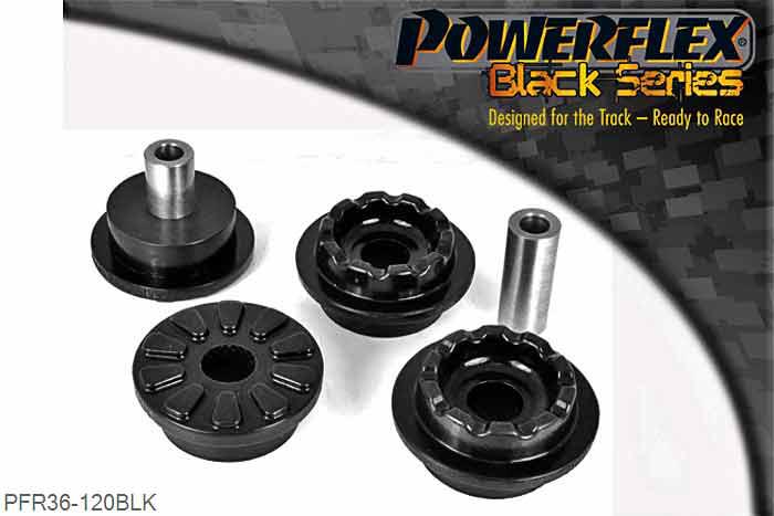 PFR36-120BLK, Mazda MX5 NA (1989-1998) Rear Diff Mounting Bush, This part replaces original part number NA01-28-890., 2 stuk(s) benodigd  per auto, 2 stuk(s) in verpakking, prijs per set van 2 stuk(s)