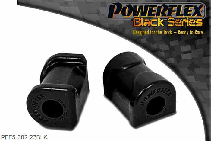 PFF5-302-22BLK, BMW E30 3 Series (1982 - 1991) Front Anti Roll Bar Bush 22mm,  22mm, 2 stuk(s) benodigd  per auto, 2 stuk(s) in verpakking, prijs per set van 2 stuk(s)